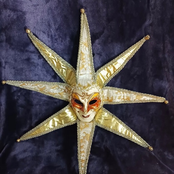 Beautifully Ornate Hand Made Wall Hanging Venetian Mask. - Picture 9 of 13